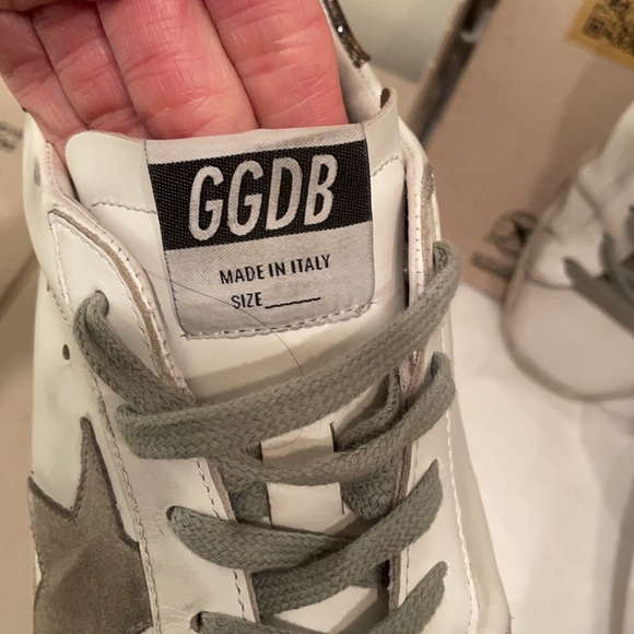 Golden Goose Superstar Classic With List / White with Lurex Heel. Box & duster. - Picture 6 of 13